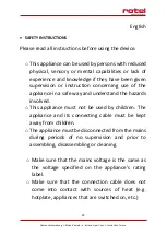 Preview for 22 page of Rotel GASTROFRIT Instructions For Use Manual