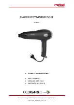 Rotel HAIRDRYERTRAVEL805CH1 Instructions For Use Manual preview