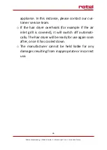 Preview for 26 page of Rotel HAIRDRYERTRAVEL805CH1 Instructions For Use Manual