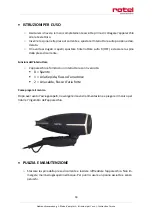 Preview for 18 page of Rotel HAIRDRYERTRAVEL808CH1 Instructions For Use Manual