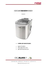 Rotel ICECUBEMAKER9903CH Instructions For Use Manual preview