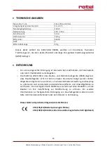 Preview for 14 page of Rotel ICECUBEMAKER9903CH Instructions For Use Manual