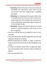 Preview for 62 page of Rotel MICROWAVEOVEN1542CH Instructions For Use Manual