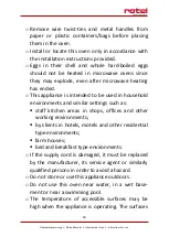 Preview for 49 page of Rotel MICROWAVEOVEN1574CH Instructions For Use Manual