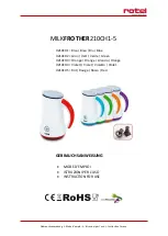 Rotel MILKFROTHER210CH Series Instructions For Use Manual preview