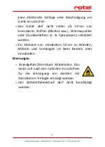 Preview for 9 page of Rotel MOBILEAIRCONDITIONER797CH2 Instructions For Use Manual