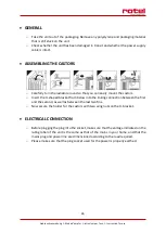 Preview for 26 page of Rotel OILRADIATORHEATER7304CH Instructions For Use Manual