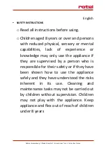 Preview for 24 page of Rotel PALLA Instructions For Use Manual