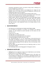 Preview for 13 page of Rotel PROF PLUS 980CH1-2 Instructions For Use Manual