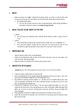 Preview for 21 page of Rotel PROFRIT Instructions For Use Manual