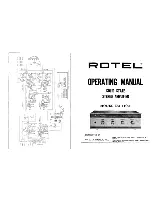 Rotel RA-110A Operating Manual preview