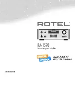 Preview for 1 page of Rotel RA-1570 Owner'S Manual