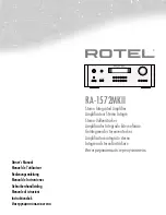 Rotel RA-1572MKII Owner'S Manual preview