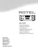 Rotel RA-1592 Owner'S Manual preview