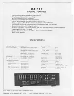 Preview for 2 page of Rotel RA-311 Brochure & Specs