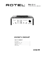 Rotel RA-611 Owner'S Manual preview