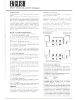 Preview for 2 page of Rotel RA-820BX2 Owner'S Manual