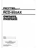 Preview for 2 page of Rotel RA-84OBX2 Owner'S Manual