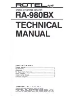 Preview for 1 page of Rotel RA-980BX Technical Manual