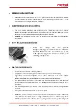 Предварительный просмотр 4 страницы Rotel RACLETTEGRILL120CH2 Instructions For Use Manual