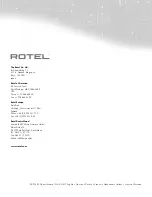 Preview for 182 page of Rotel RAP-1580 Owner'S Manual