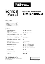 Rotel RB-1070-V01 Technical Manual preview