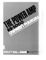 Preview for 1 page of Rotel RB-5000 Owner'S Manual