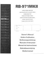 Preview for 1 page of Rotel RB-971MKII Owner'S Manual