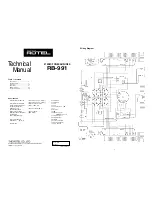 Rotel RB-991 Technical Manual preview