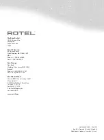 Предварительный просмотр 64 страницы Rotel RC-1550 Owner'S Manual