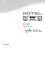 Preview for 1 page of Rotel RC-1572 Owner'S Manual