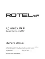 Preview for 1 page of Rotel RC-970BXMKII Owner'S Manual