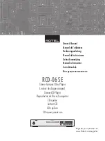 Preview for 1 page of Rotel RCD-06 SE Owner'S Manual