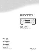 Rotel RCX-1500 Owner'S Manual preview