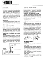 Предварительный просмотр 3 страницы Rotel RD-865 Owner'S Manual