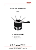 Preview for 1 page of Rotel RECHAUDFONDUE1852CH Instructions For Use Manual