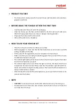 Preview for 20 page of Rotel RECHAUDFONDUE1852CH Instructions For Use Manual