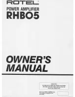 Preview for 1 page of Rotel RHB-05 Owner'S Manual