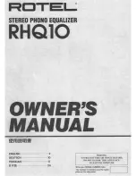 Rotel RHQ-10 Owner'S Manual preview