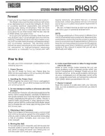 Preview for 3 page of Rotel RHQ-10 Owner'S Manual