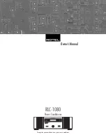 Rotel RLC-1080 Owner'S Manual preview