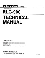 Rotel rlc 900 Technical Manual preview