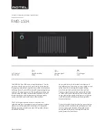 Preview for 11 page of Rotel RMB-1504 Owner'S Manual