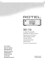 Rotel RMB-1506 Owner'S Manual preview