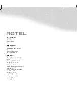 Preview for 54 page of Rotel RMB-1506 Owner'S Manual