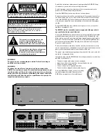 Preview for 2 page of Rotel RMZ-955 Installation & Operation Manual