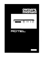 Rotel RN-560 Owner'S Manual предпросмотр