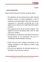 Preview for 17 page of Rotel ROAST'N'TOAST Instructions For Use Manual