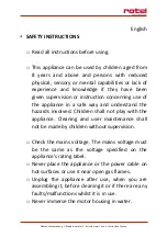 Preview for 13 page of Rotel ROUNDY 300CH1 Instructions For Use Manual