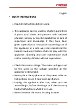 Preview for 13 page of Rotel ROUNDY Instructions For Use Manual